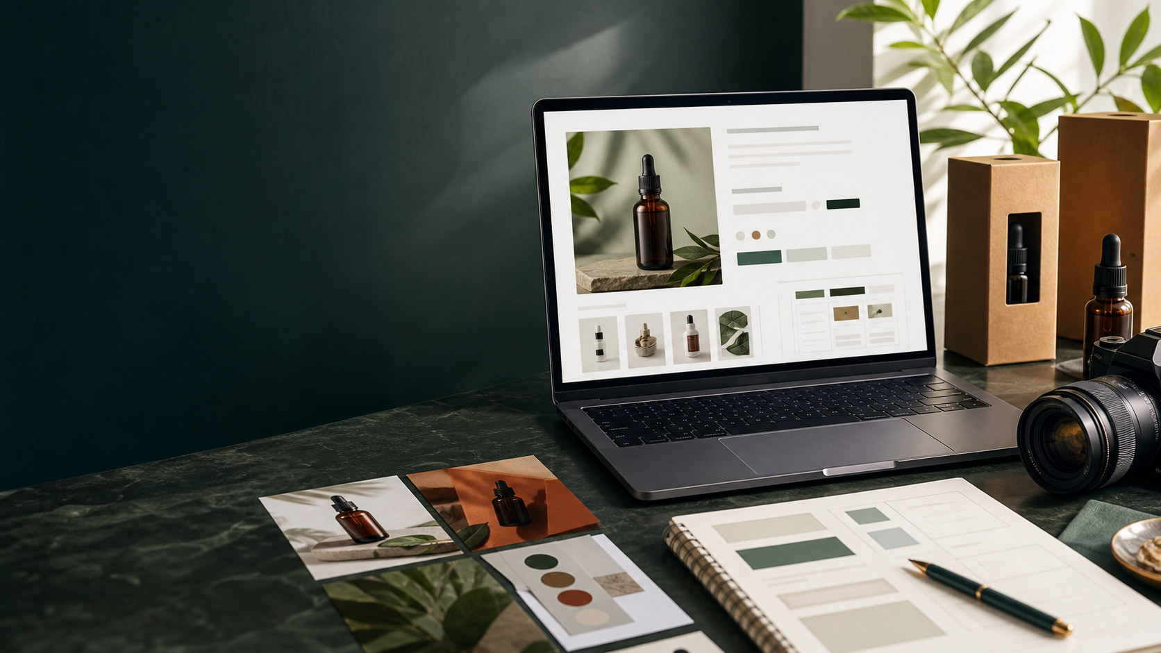 Ordinateur affichant une fiche produit e-commerce structurée